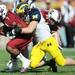 Michigan linebacker Joe Bolden brings down South Carolina tailback Shon Carson in the second quarter of the Outback Bowl at Raymond James Stadium in Tampa, Fla. on Tuesday, Jan. 1. Melanie Maxwell I AnnArbor.com